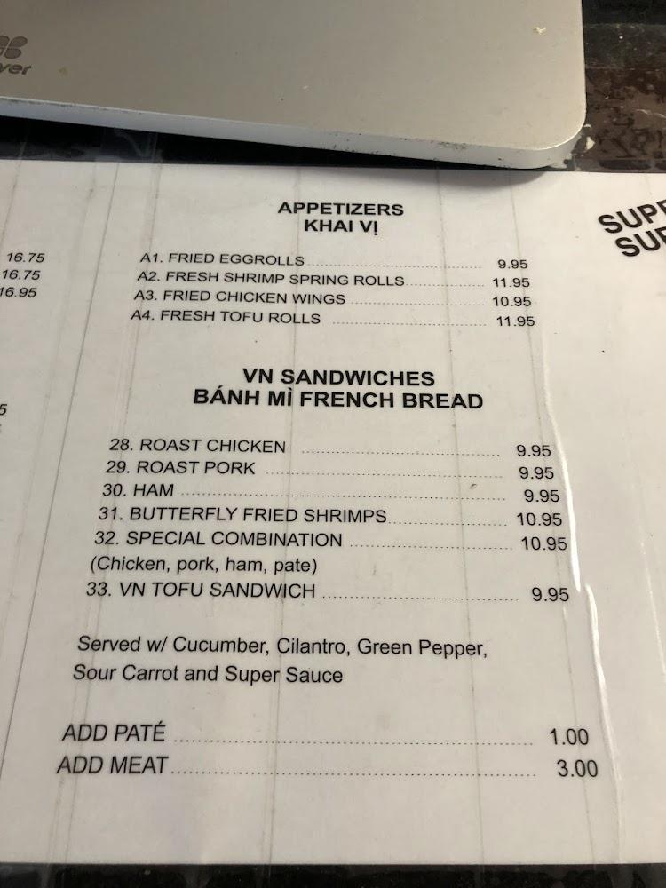 Super Super Pho Menu image 3
